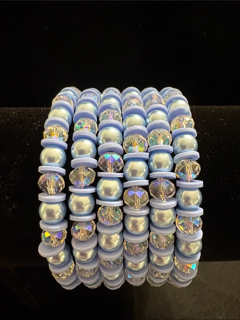 Light Blue Pearl & Crystal Bracelet - Women Jewelry